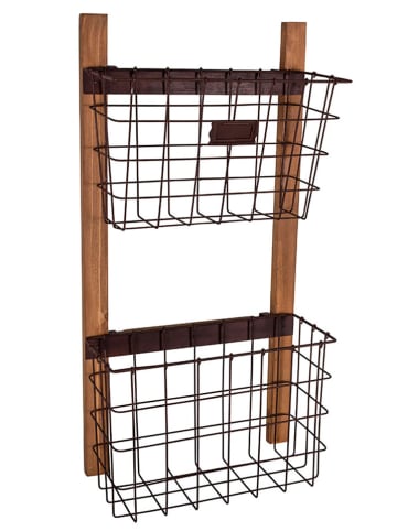 Anticline Wandmeubel zwart/bruin - (B)30,5 x (H)59,5 x (D)14 cm