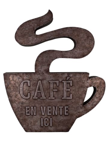 Anticline Wanddekoration "Cafe" in Braun - (B)49,5 x (H)58,5 cm