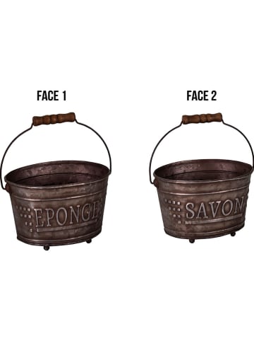 Anticline Pojemnik w kolorze brązowym na mydło i gąbkę - 21,5 x 45,5 cm