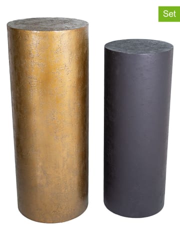 Anticline 2-delige set: decoratieve figuren zwart/goudkleurig