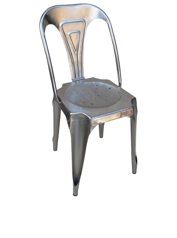 Anticline Bistrostuhl in Silber - (B)38 x (H)83 x (T)38 cm