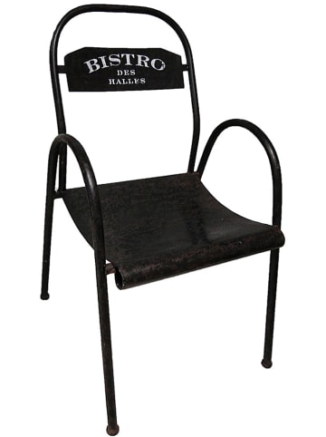 Anticline Bistrostuhl "Bistro des Halles" in Schwarz - (B)50 x (H)88 x (T)42 cm
