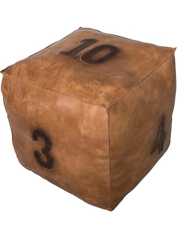 Anticline Pouf in Hellbraun - (B)49 x (H)49 x (T)49 cm