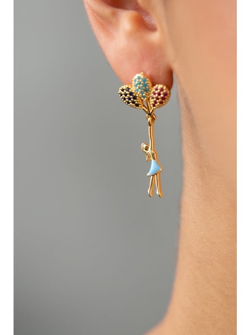 Lodie Silver Kolczyki-wkrętki z kamieniami ozdobnymi