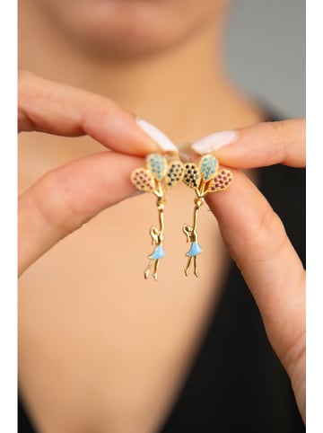 Lodie Silver Ohrstecker mit Ziersteinen