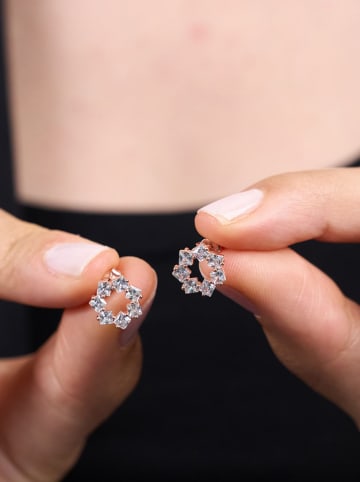 Lodie Silver Zilveren oorstekers met edelstenen