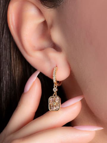 Lodie Silver Pozłacane kolczyki-kreole (3 pary) z cyrkoniami