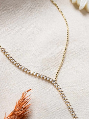 Lodie Silver Vergulde ketting met edelstenen - (L)45 cm