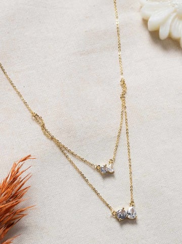 Lodie Silver Vergold. Halskette mit Edelsteinen - (L)50 cm