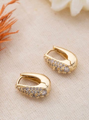 Lodie Silver Vergulde creolen met edelstenen