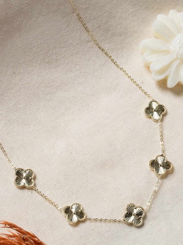 Lodie Silver Vergulde ketting met edelstenen - (L)42 cm