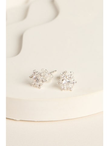 Lodie Silver Zilveren oorstekers met edelstenen