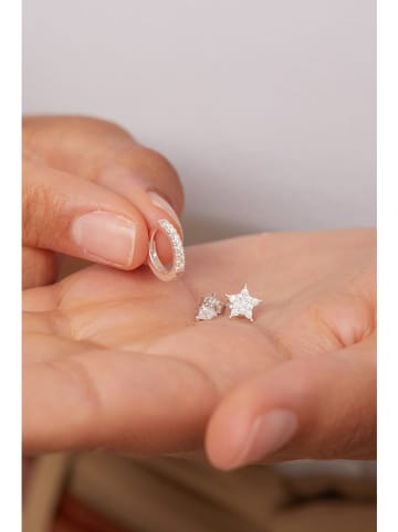 Lodie Silver 3tlg. Ohrringe-Set mit Edelsteinen