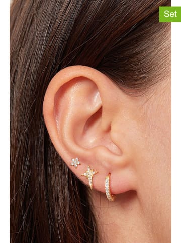 Lodie Silver 3er-Set: Ohrstecker und Creole