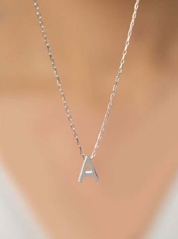 Lodie Silver Srebrny naszyjnik "A" z zawieszką - dł. 43 cm