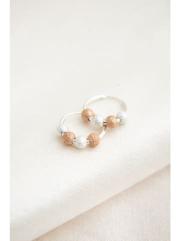 Lodie Silver Srebrne kolczyki-kreole z kamieniami szlachetnymi