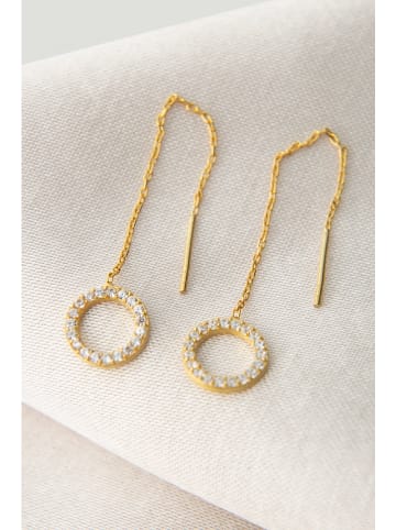 Lodie Silver Zilveren oorhangers met edelstenen