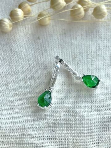 Lodie Silver Zilveren creolen met edelstenen