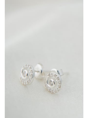 Lodie Silver Zilveren oorstekers met edelstenen