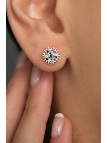 Lodie Silver Srebrne kolczyki-wkrętki z cyrkoniami