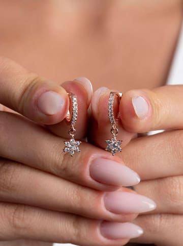 Lodie Silver Kolczyki-kreole z cyrkoniami