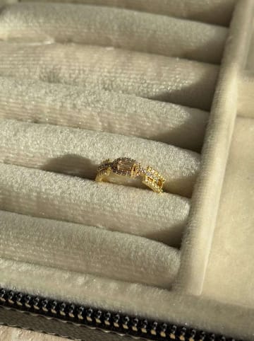 Lodie Silver Beschicht. Ring mit Edelsteinen