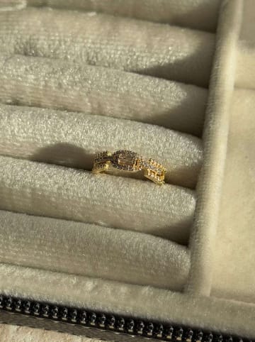 Lodie Silver Beschicht. Ring mit Edelsteinen