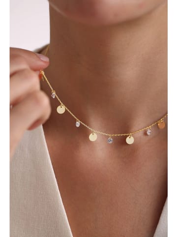 Lodie Silver Srebrny naszyjnik z elementami ozdobnymi - dł. 45 cm