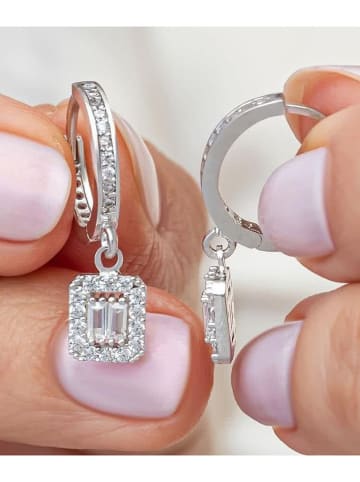 Lodie Silver Zilveren oorringen met sierstenen