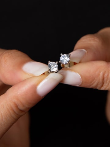 Lodie Silver Zilveren oorstekers met edelstenen