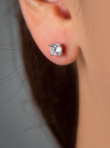 Lodie Silver Zilveren oorstekers met edelstenen