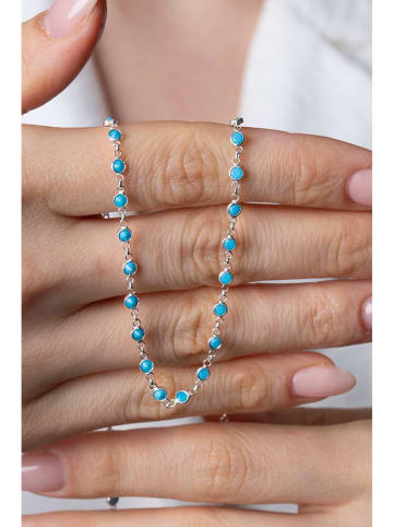 Lodie Silver Zilveren ketting met edelstenen - (L)43 cm