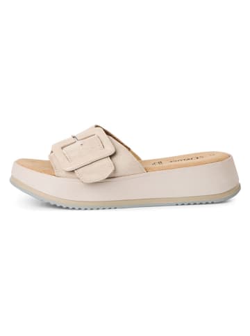 s.Oliver Leren slippers beige