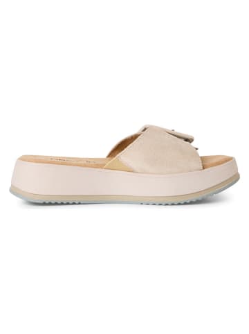s.Oliver Leren slippers beige