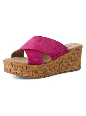 s.Oliver Leren sleehakinstappers roze