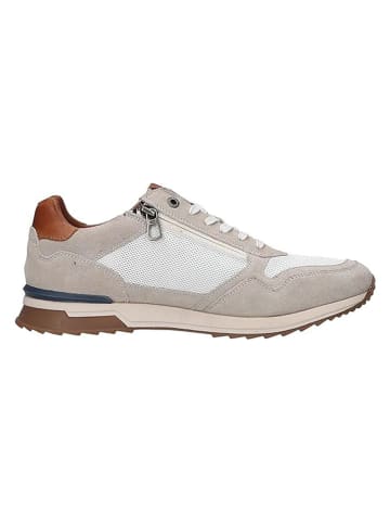 Camel Active Skórzane sneakersy w kolorze jasnobrązowo-beżowo-białym