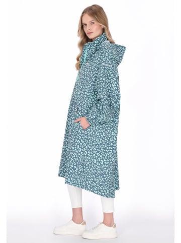 Schmuddelwedda Płaszcz przeciwdeszczowy w kolorze granatowo-turkusowym