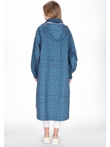 Schmuddelwedda Płaszcz przeciwdeszczowy w kolorze granatowo-turkusowym