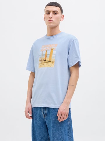 Jack & Jones Koszulka "Porto" w kolorze błękitnym