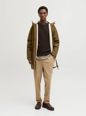 Jack & Jones Sweter "Kaito" w kolorze brązowym