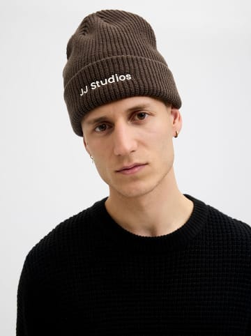 Jack & Jones Czapka beanie w kolorze brązowym