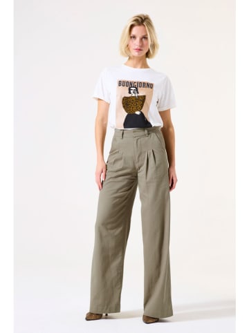 Garcia Spodnie w kolorze khaki