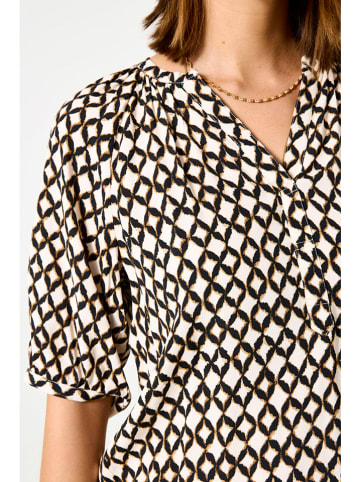 Garcia Bluse in Creme/ Braun
