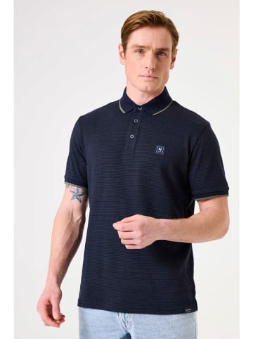 Garcia Koszulka polo w kolorze granatowym