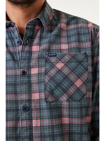 Garcia Blouse lichtroze/donkerblauw