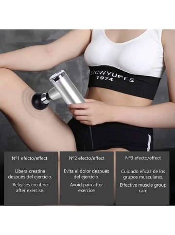 DAM Massagepistool "SJ-8200" zilverkleurig