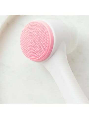 DAM Silicone gezichtsreinigingsborstel wit/lichtroze