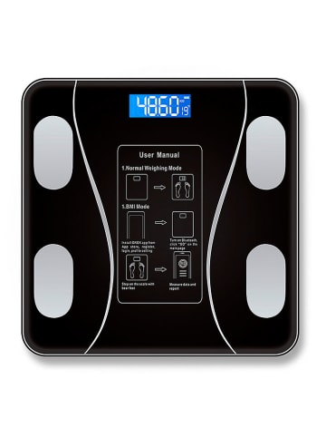 DAM Waga łazienkowa w kolorze czarnym