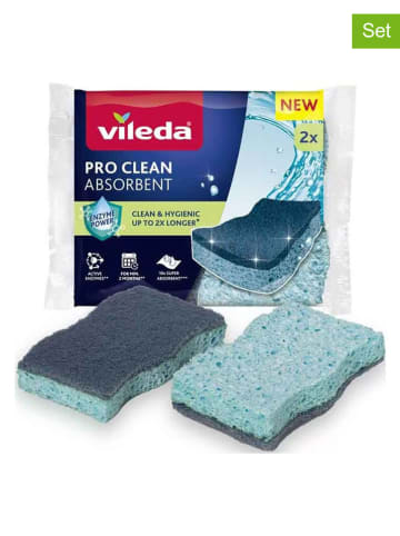 Vileda Zmywaki kuchenne (8 szt.) "Pro Clean" w kolorze błękitno-szarym