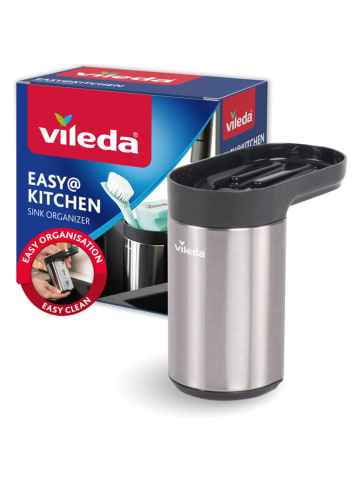 Vileda Organizer w kolorze srebrnym na zlew - 8 x 15,5 x 14 cm